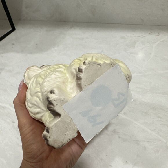 Vintage Norleans Hand-Painted Blue-Eyed Long-Haired White Persian 7.5" Cat - Picture 5 of 5